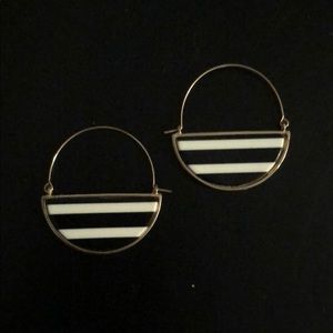 Black and white earrings